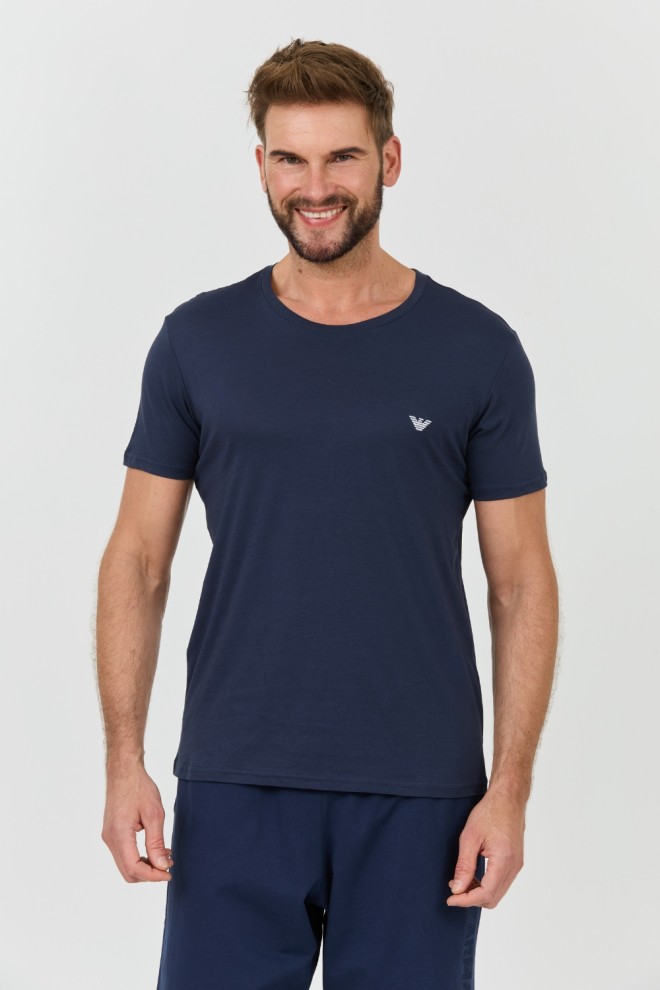 EMPORIO ARMANI Granatowy męski t-shirt basique, Rozmiar M