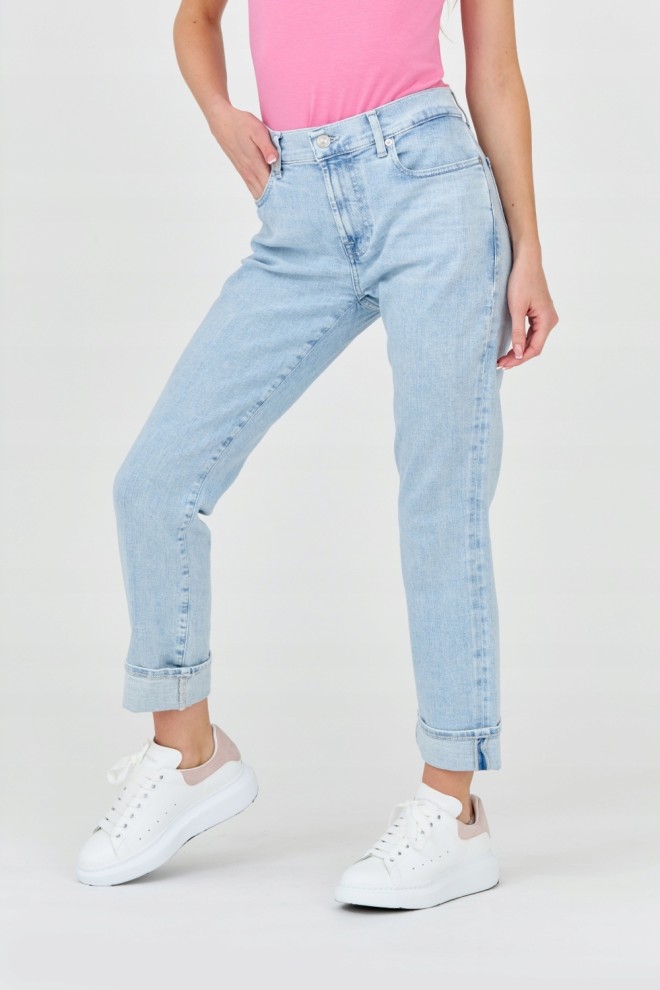 7 FOR ALL MANKIND Jasne jeansy damskie Relaxed Skinny, Rozmiar 26