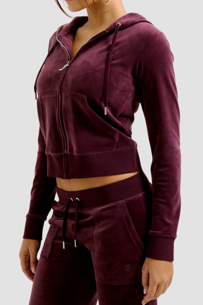 JUICY COUTURE Fioletowa damska bluza Robertson Hoodie, Rozmiar M