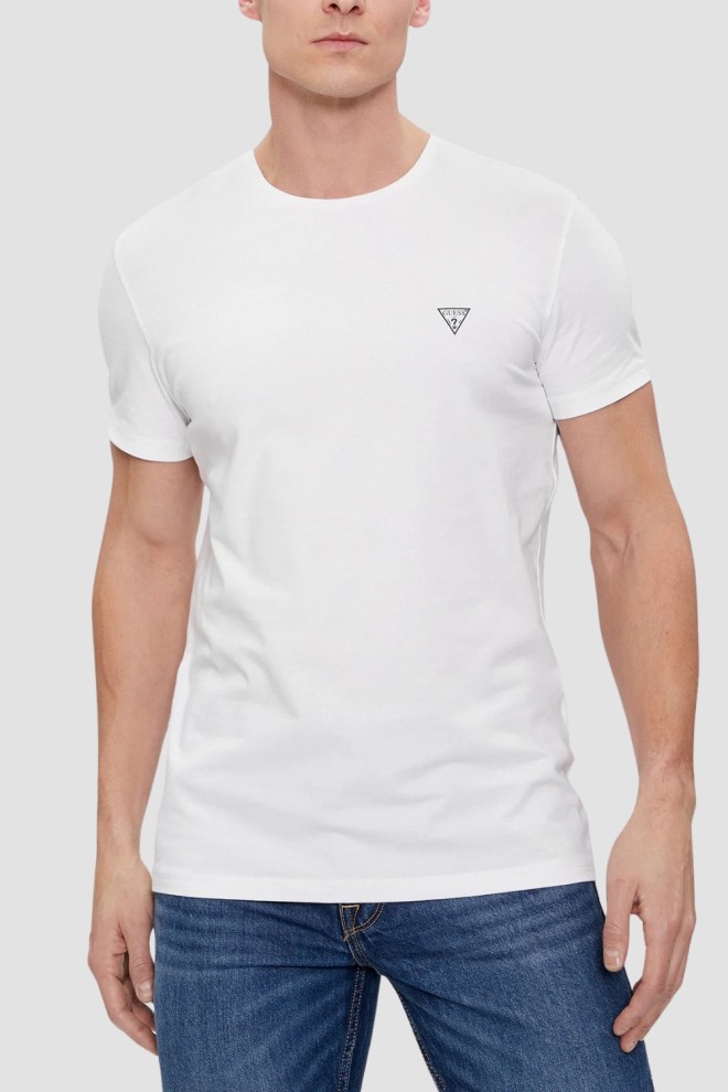 GUESS Zestaw białych męskich koszulek Caleb Hero 2PACK, Rozmiar L