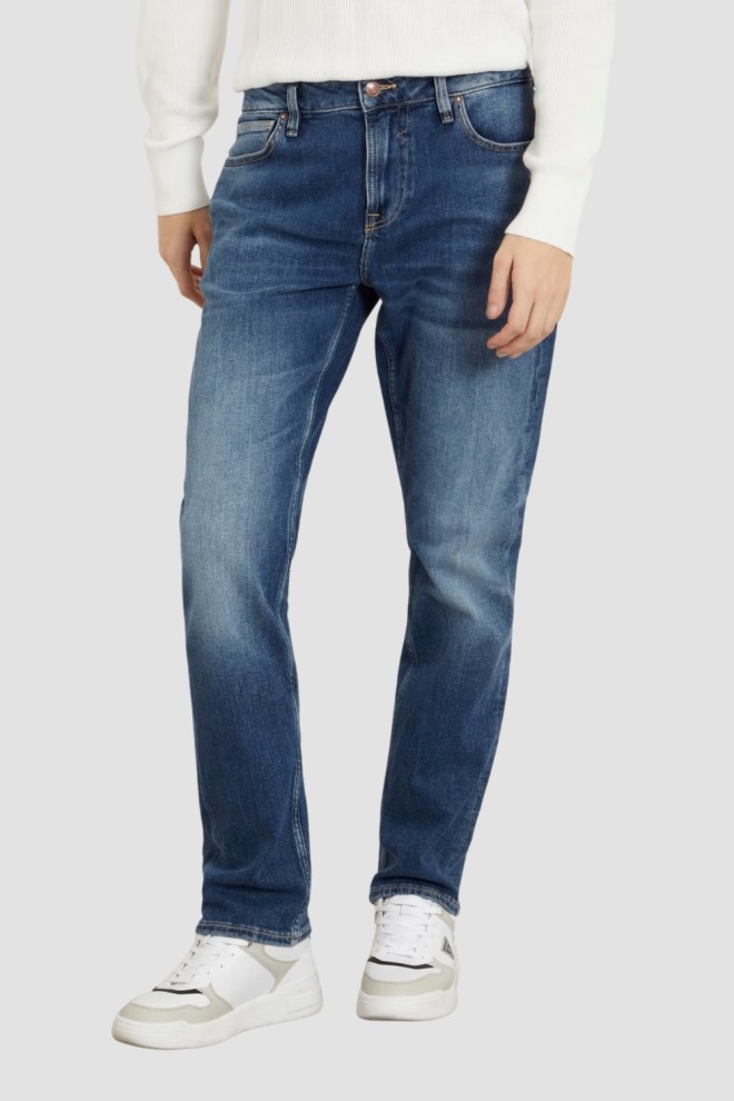 GUESS Granatowe męskie spodnie jeansowe Angels, Rozmiar 34/32