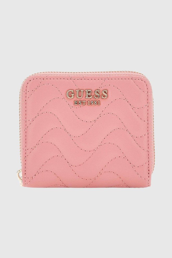 GUESS Różowy mały portfel damski Melisandra
