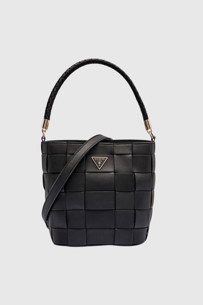 GUESS Czarna torebka damska Maylee Bucket