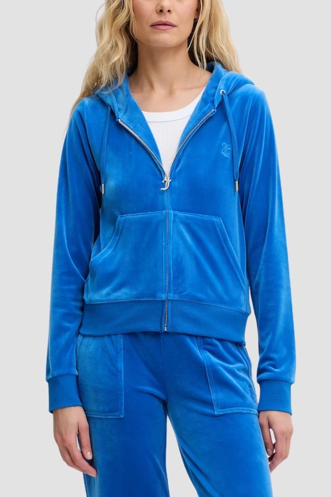 JUICY COUTURE Chabrowa bluza damska Robertson Hoodie, Rozmiar S