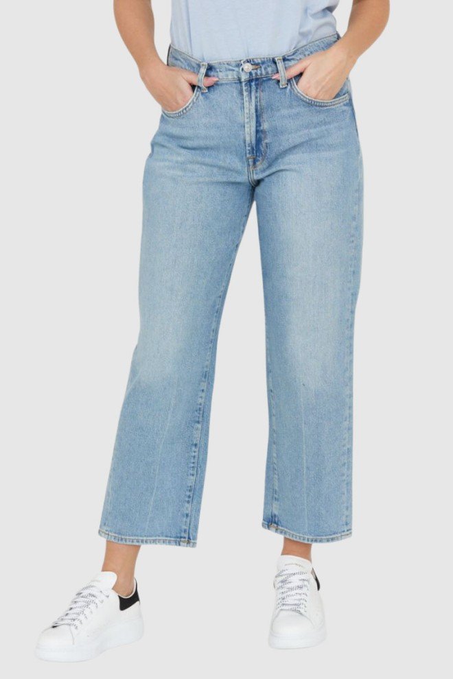 7 FOR ALL MANKIND Jasnoniebieskie jeansy damskie THE MODERN STRAIGHT Air Wash, Rozmiar 29