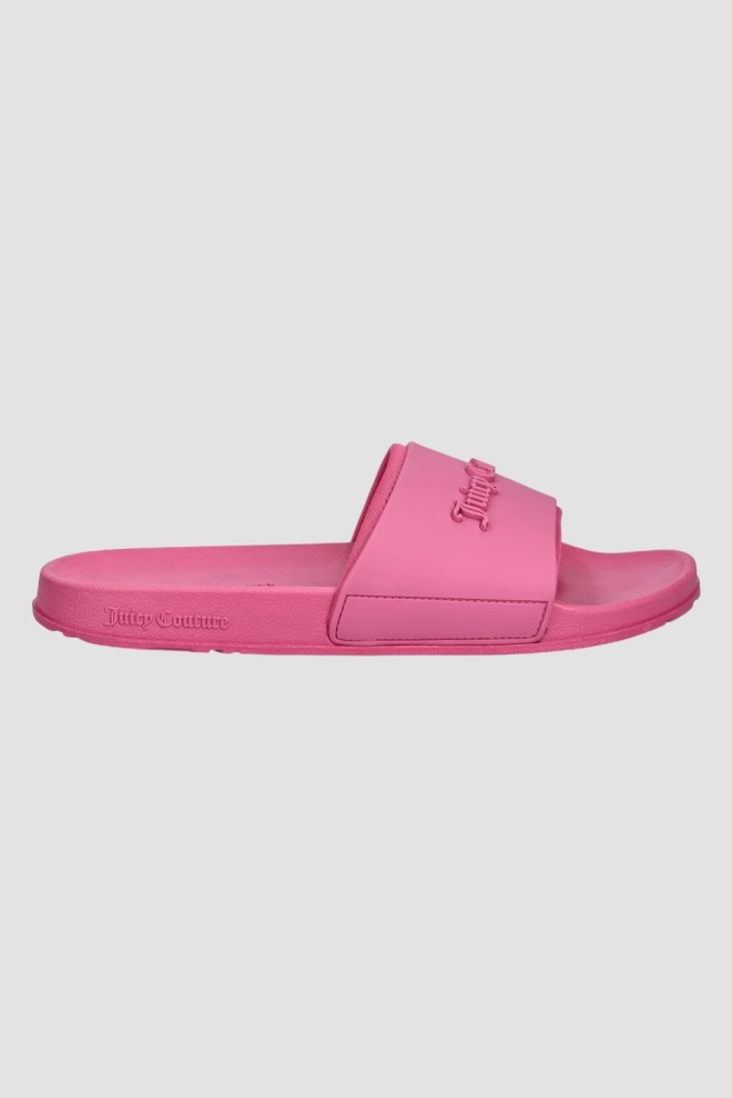 JUICY COUTURE Różowe klapki damskie Embossed Slider, Rozmiar 41