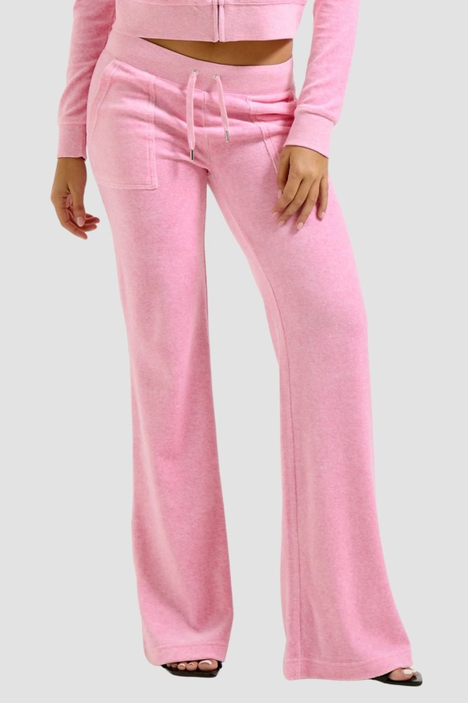 JUICY COUTURE Różowe damskie spodnie dresowe Layla Low Rise Pocket
