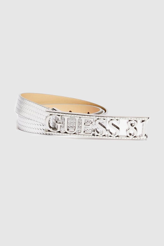 GUESS Srebrny pasek damski, Rozmiar S