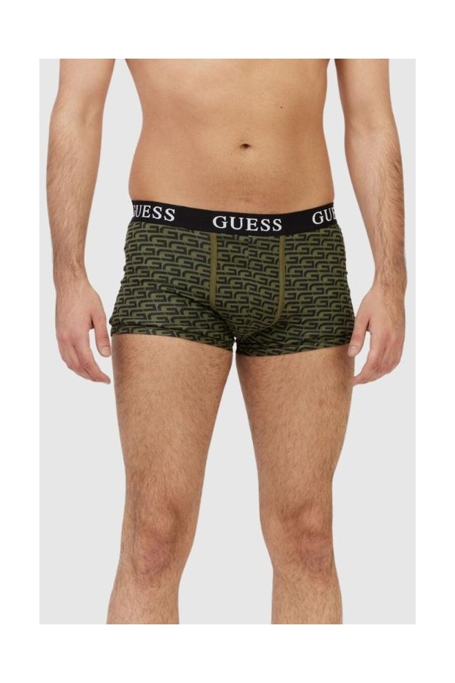 GUESS Zielone i morskie bokserki męskie 3 pack, Rozmiar S