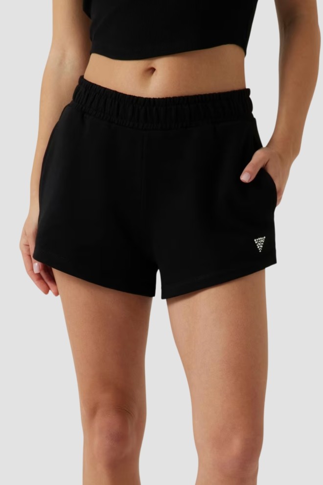 GUESS Czarne damskie szorty Primula, Rozmiar M