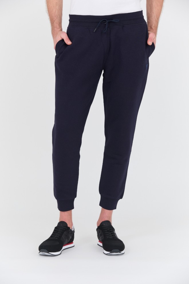 GUESS Granatowe męskie spodnie dresowe Aldwin, Rozmiar XL