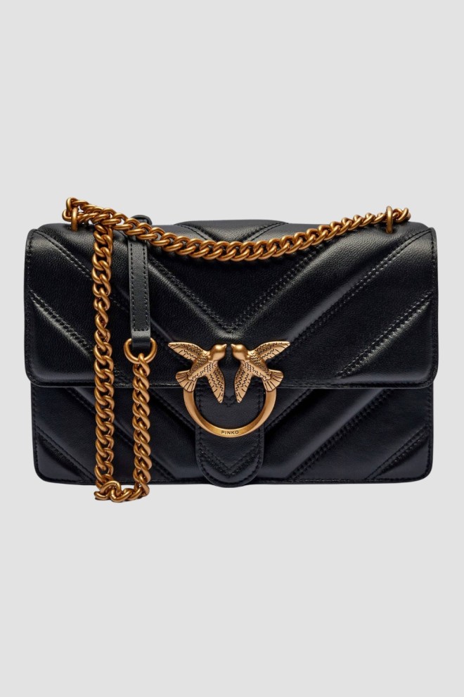 PINKO Czarna kopertówka Love One Classic Light DC AW25