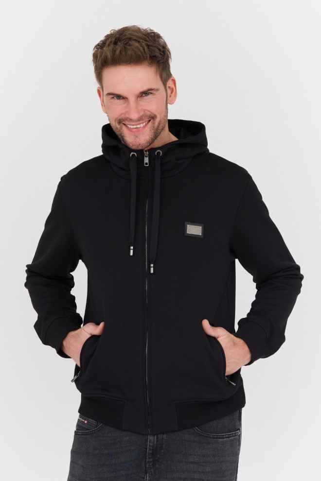 DOLCE & GABBANA Czarna męska bluza z kapturem, Rozmiar 54