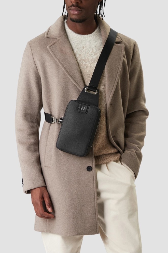 KARL LAGERFELD Czarna nerka z monogramem Sling Bag