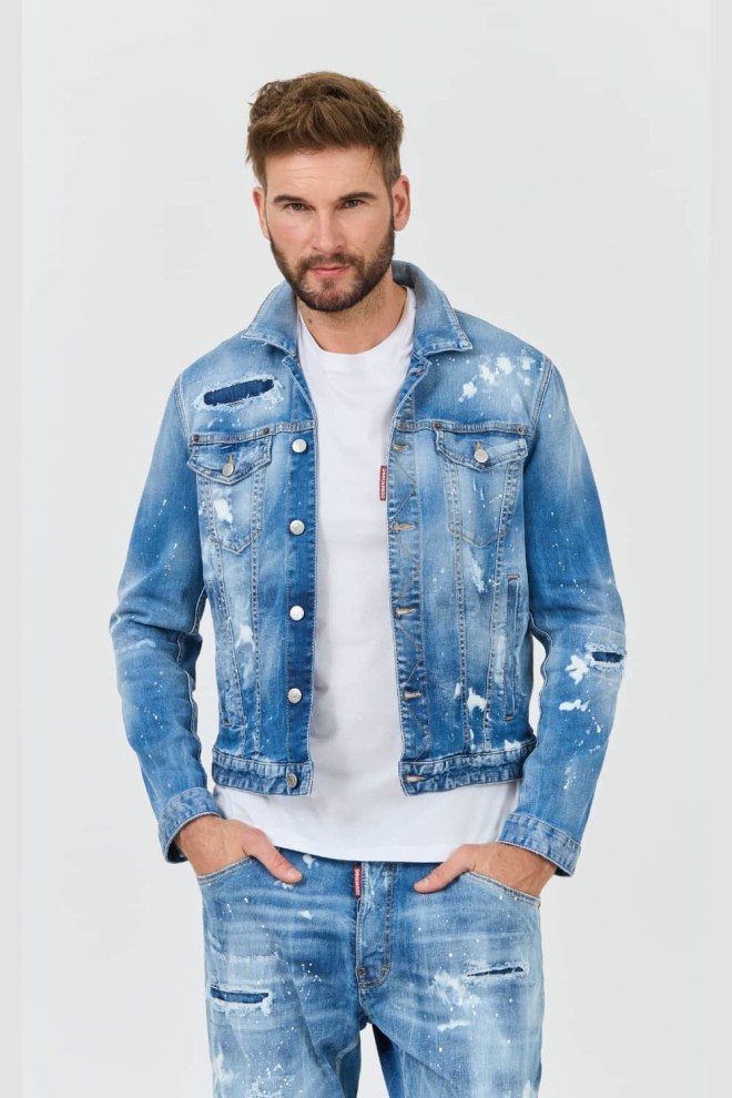 DSQUARED2 Kurtka jeansowa męska Dan Jean Jacket, Rozmiar 56