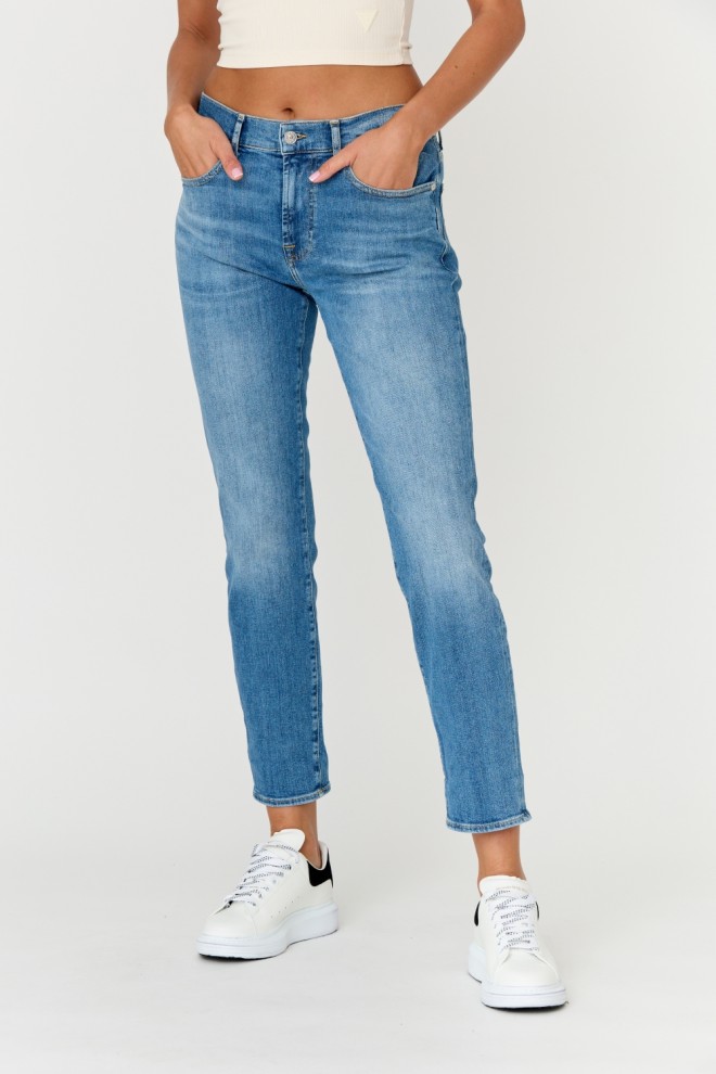7 FOR ALL MANKIND Błękitne jeansy damskie RELAXED SKINNY, Rozmiar 27
