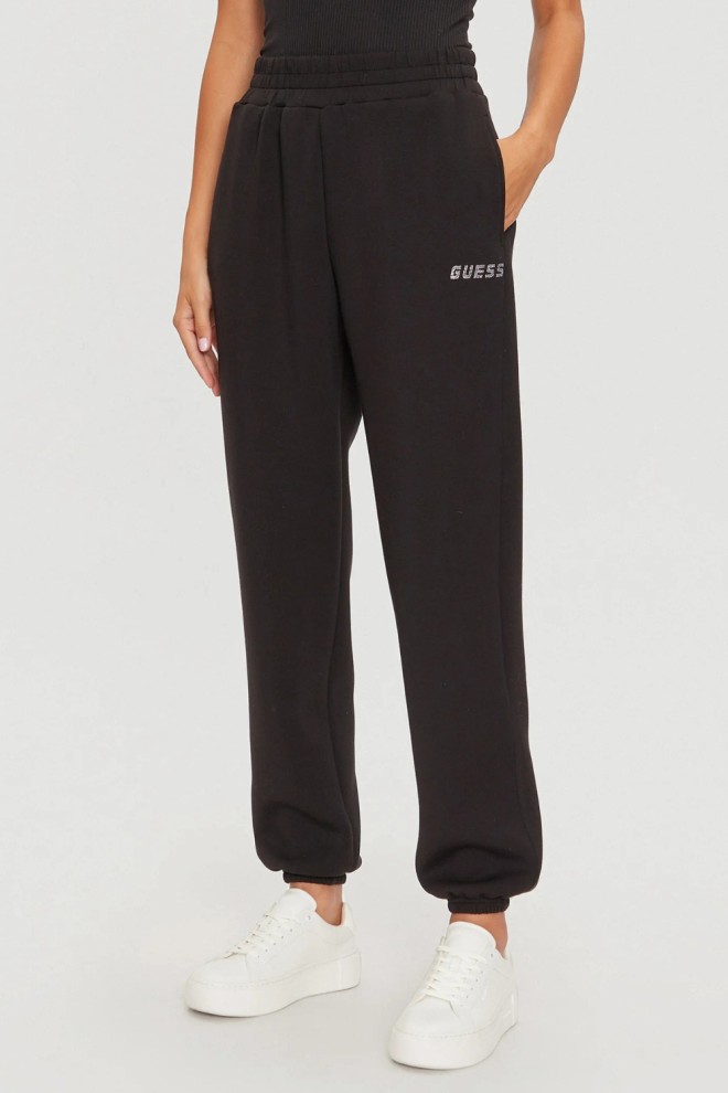 GUESS Czarne damskie spodnie dresowe Cecilia, Rozmiar XXS