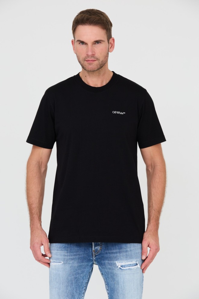 OFF-WHITE Czarny męski t-shirt, Rozmiar S