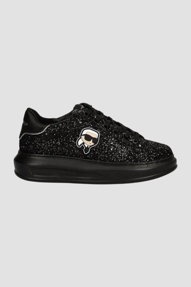 KARL LAGERFELD Czarne sneakersy KAPRI Karl NFT Lo Lace, Rozmiar 39