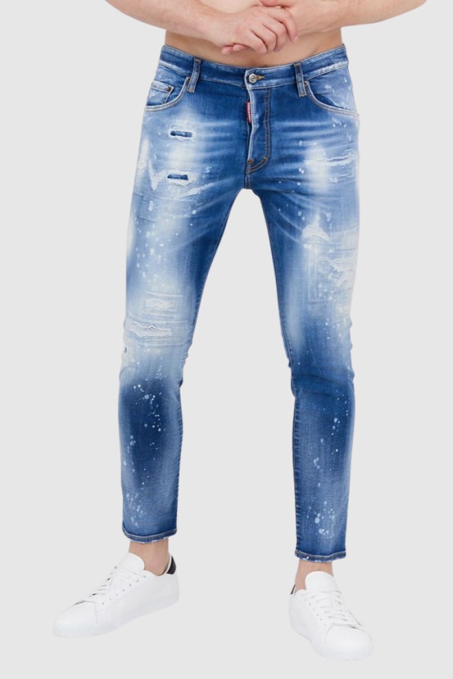 DSQUARED2 Niebieskie jeansy męskie skater jean, Rozmiar 48