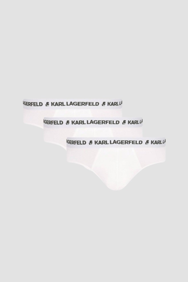 KARL LAGERFELD Białe slipy męskie 3PACK, Rozmiar M