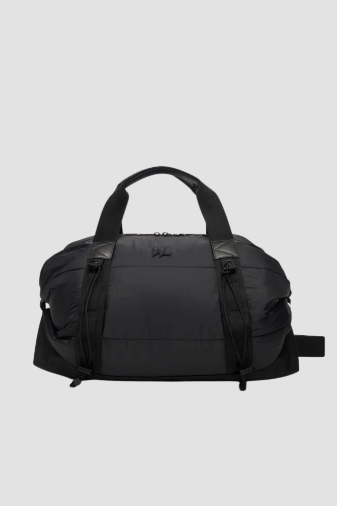 KARL LAGERFELD Czarna torba podróżna pikowana