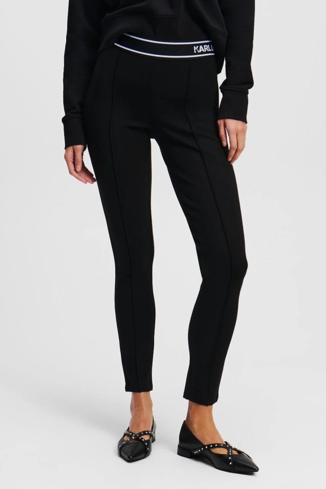KARL LAGERFELD Czarne damskie legginsy, Rozmiar XS