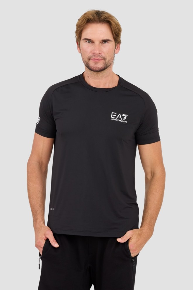 EA7 Czarny męski t-shirt Ventus 7, Rozmiar L