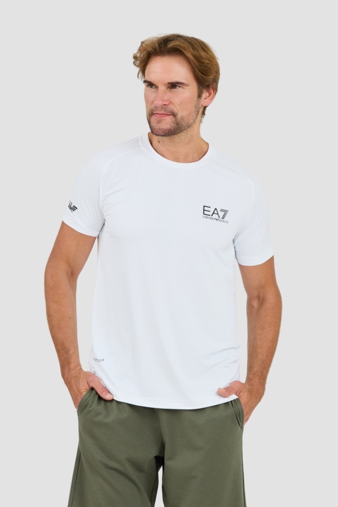 EA7 Biały męski t-shirt Ventus 7, Rozmiar XL