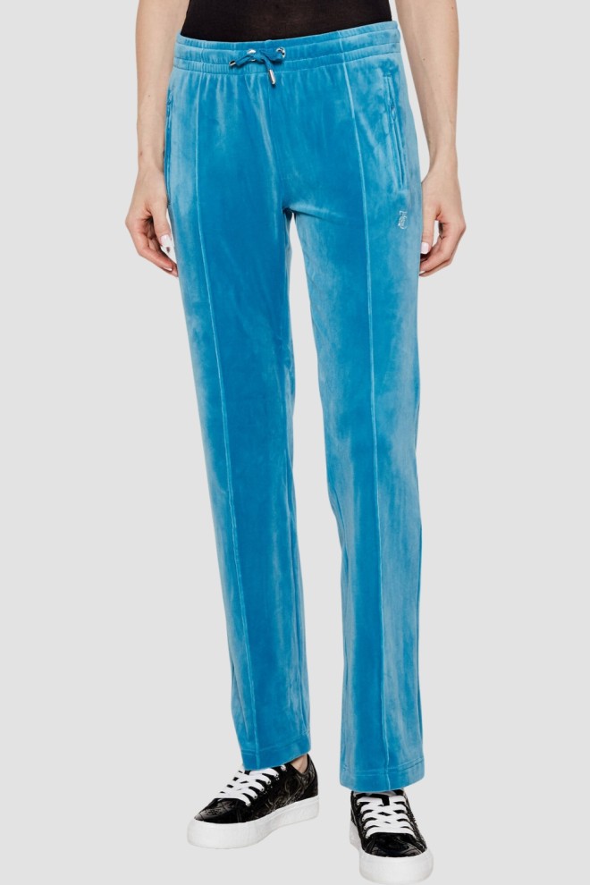 JUICY COUTURE Niebieskie damskie spodnie z cyrkoniami Tina, Rozmiar M