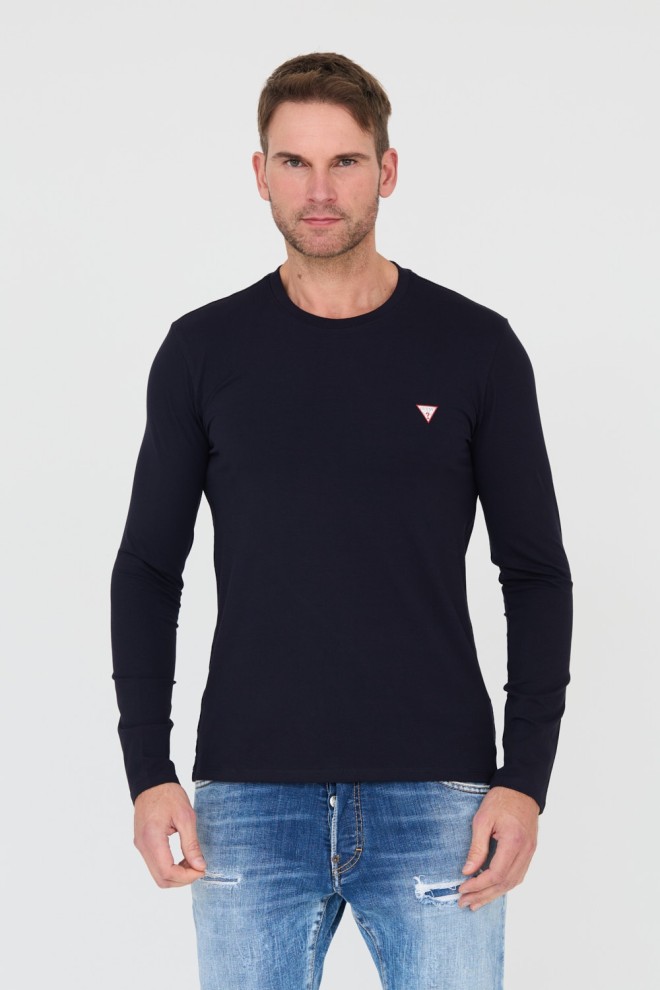 GUESS Granatowy męski longsleeve, Rozmiar L