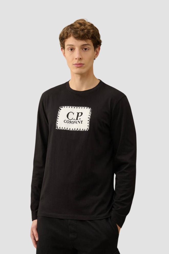 C.P. COMPANY Czarny męski longsleeve, Rozmiar XXL