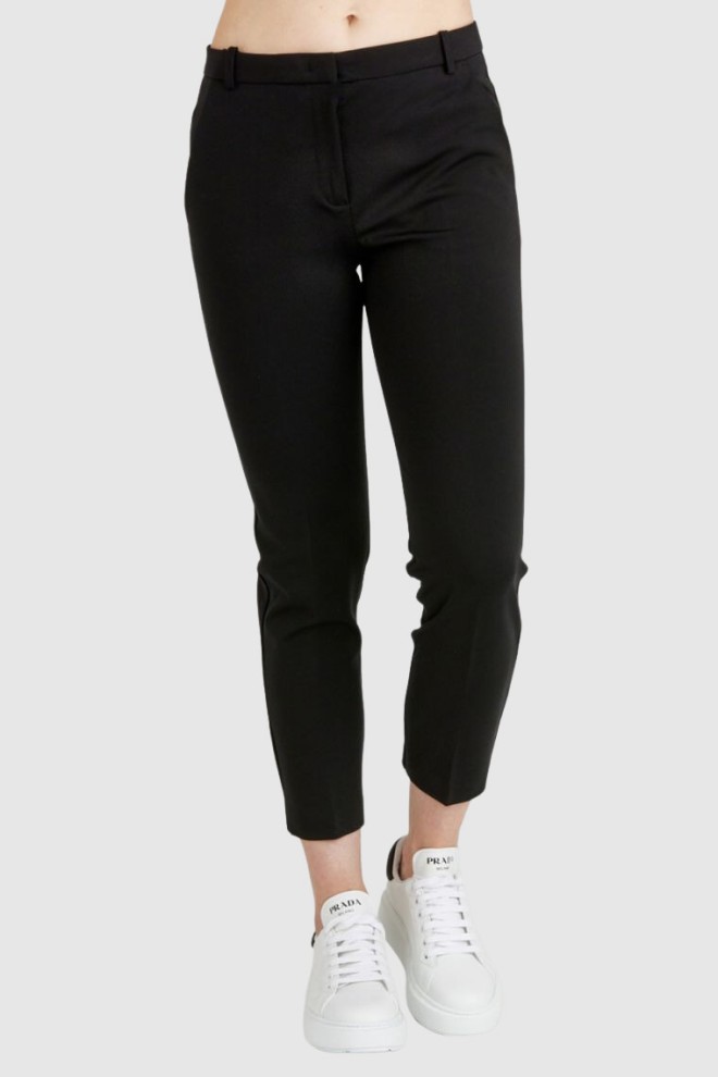 PINKO Czarne spodnie cygaretki damskie, Rozmiar 44