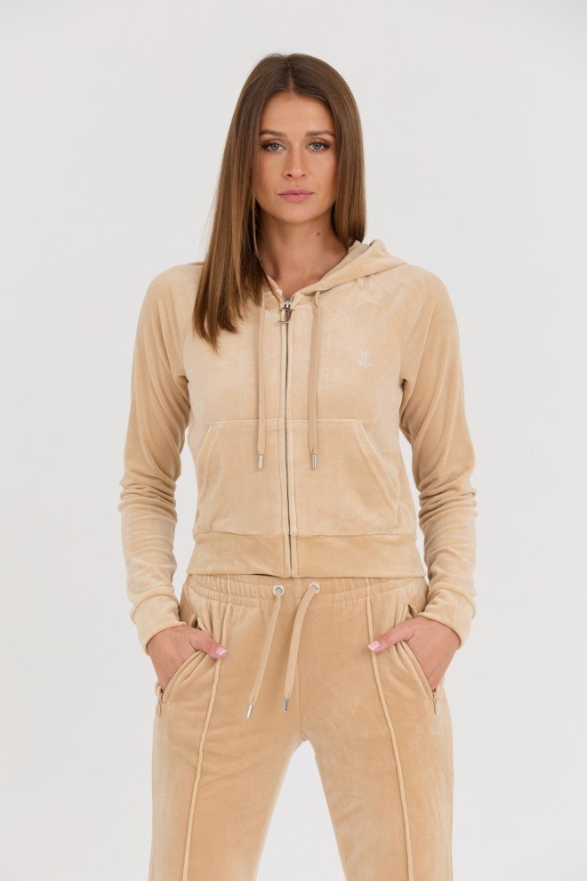 JUICY COUTURE Beżowa damska bluza Madison Hoodie