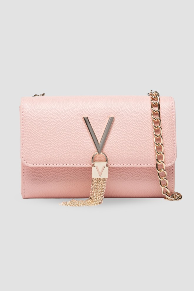 VALENTINO Mała różowa kopertówka Divina Pochette