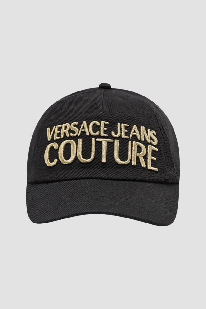VERSACE JEANS COUTURE Czarna czapka z daszkiem