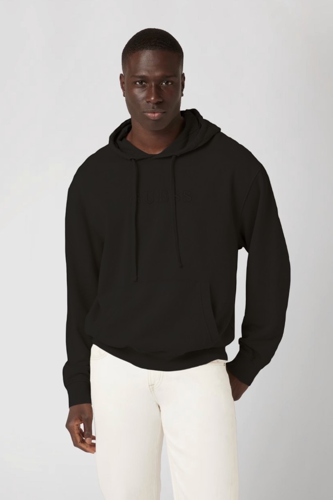 GUESS Czarna bluza męska Finch Terry, Rozmiar L