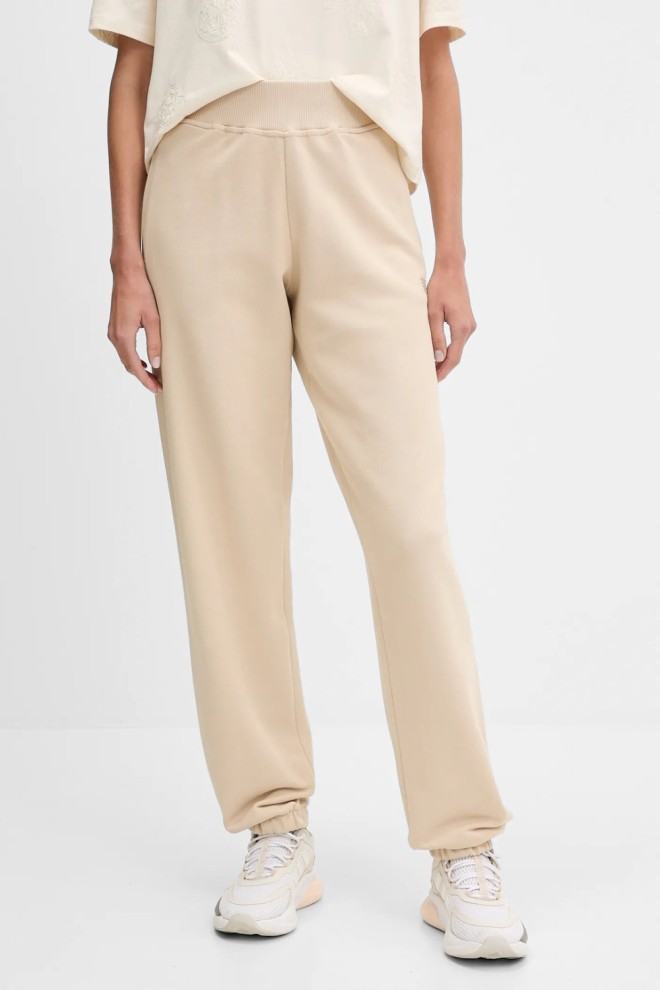 GUESS Beżowe damskie spodnie dresowe Primula, Rozmiar S