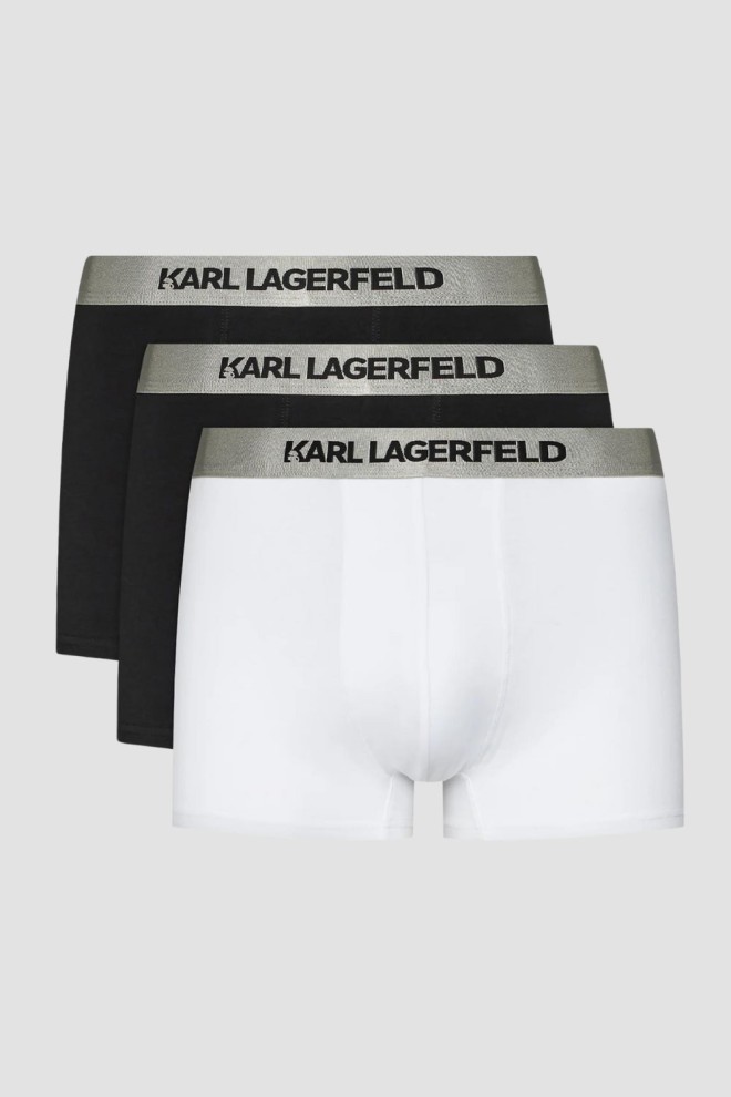 KARL LAGERFELD Zestaw bokserek Metallic Elastic Trunk Set 3PACK, Rozmiar S