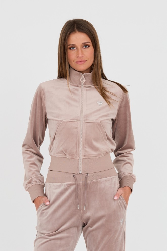 GUESS Beżowa damska bluza dresowa, Rozmiar M