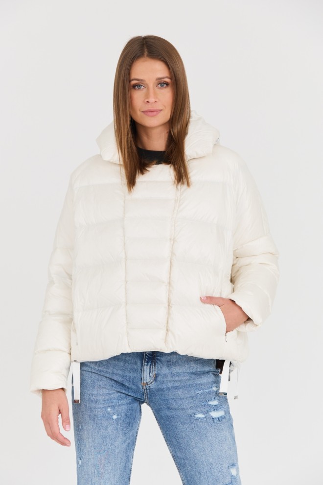 DIEGO M Biała damska kurtka, Rozmiar 40 EU - 44 IT
