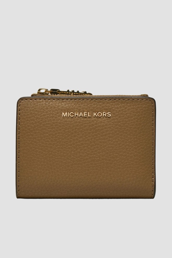MICHAEL KORS Brązowy portfel skórzany