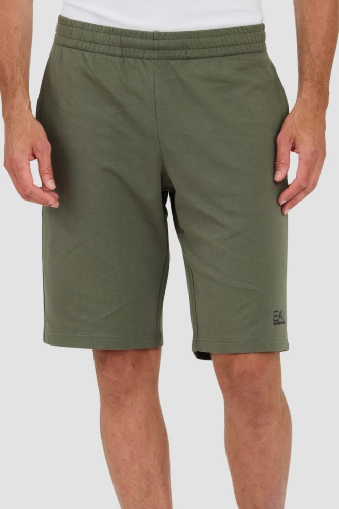 EA7 Zielone męskie szorty Bermudy, Rozmiar XXL