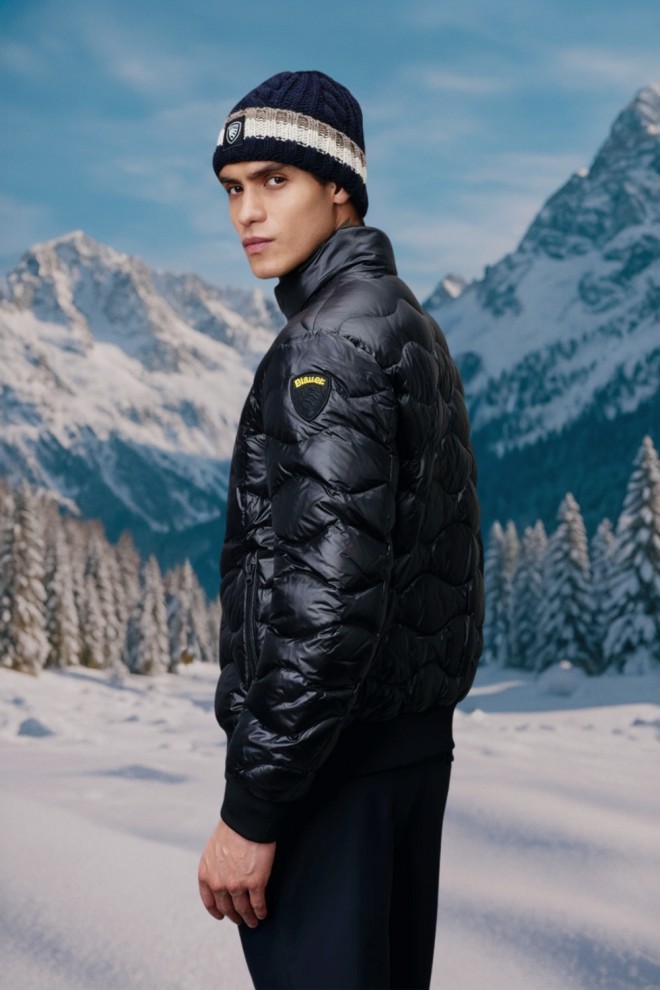 BLAUER Czarna kurtka męska Daniel Short Jackets, Rozmiar L