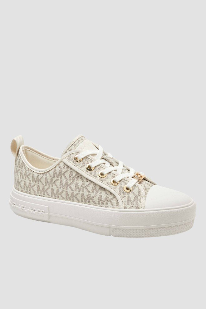 MICHAEL KORS Białe logowane trampki damskie, Rozmiar 41