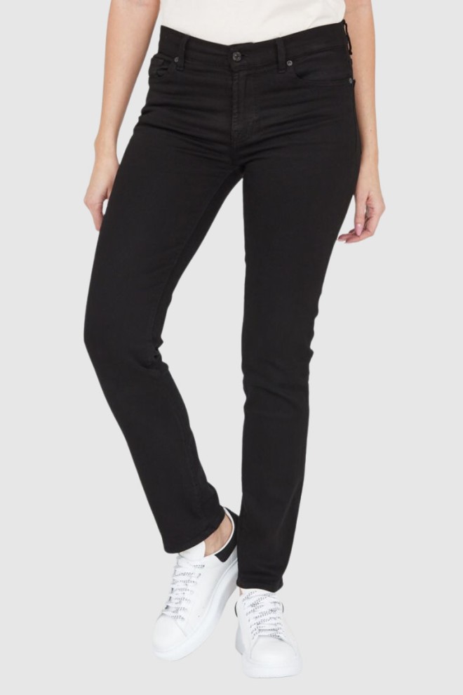 7 FOR ALL MANKIND Lekkie czarne jeansy damskie Roxanne BAIR ECO RINSED BLACK, Rozmiar 32