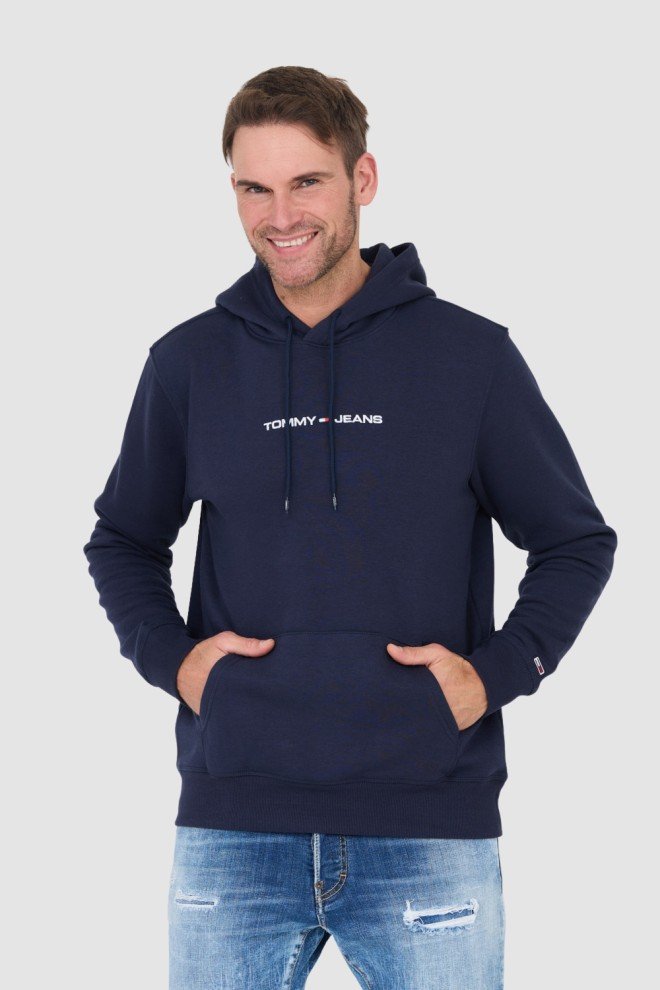 TOMMY JEANS Granatowa męska bluza z kapturem