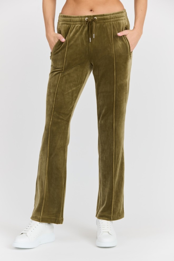 JUICY COUTURE Damskie zielone spodnie dresowe Tina Track Pant, Rozmiar XS