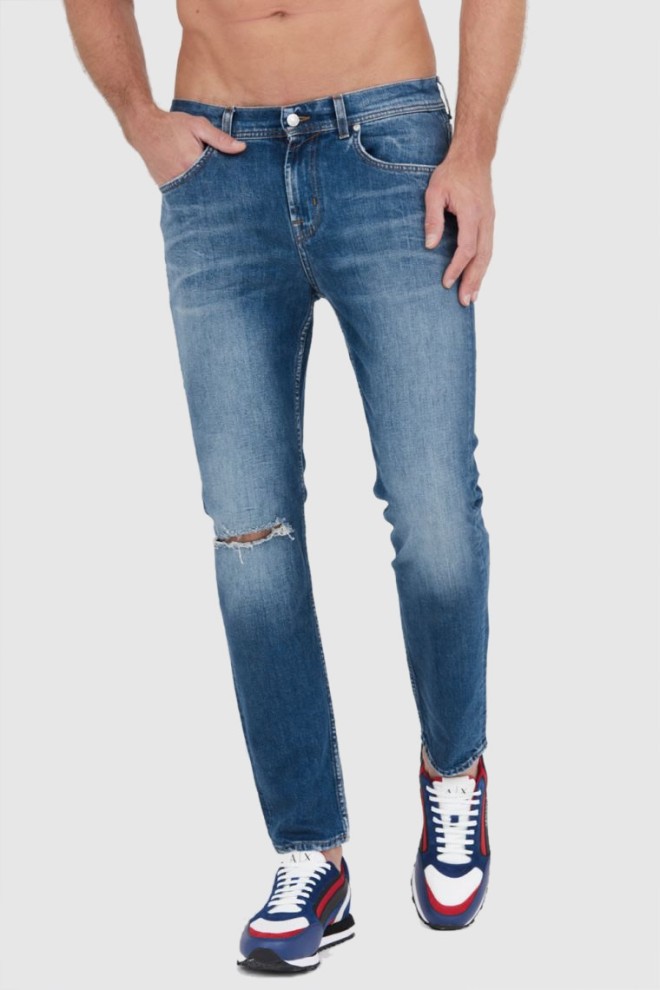 7 FOR ALL MANKIND Niebieskie męskie jeansy SLIMMY TAPERED, Rozmiar 33
