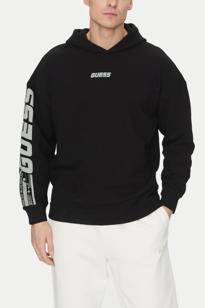 GUESS Czarna bluza męska Dalim Over, Rozmiar XXL